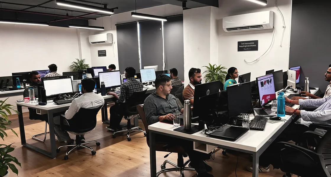 The office, people at work at their desks